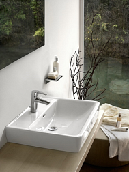 Подвесная раковина Pro A 60х48х11,5 см, с покрытием lcc, с 1 отверстием для смесителя, SaphirKeramik 8.1795.2.400.104.1 Laufen